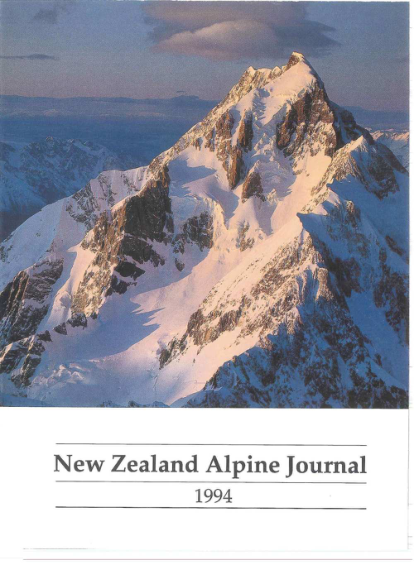 New Zealand Alpine Journal 1994 Vol 47 cover